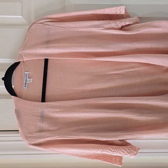 ROBBIE BEE BRAND WOMEN'S PINK SHRUG OPEN CARDIGAN SIZE XL - Picture 1 of 13